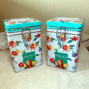 Set of 2 Pioneer Woman Locktop Tins Summer Party
